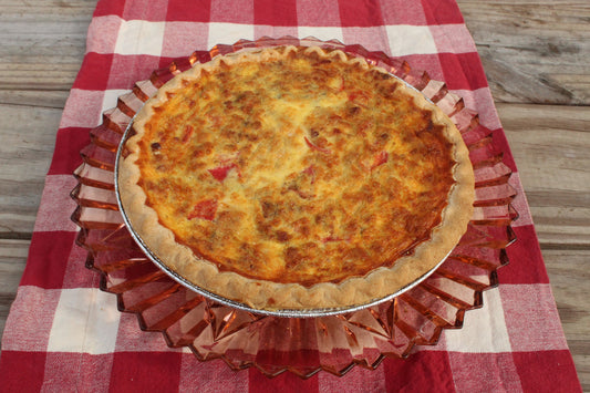 Tomato, Onion, and Bacon Quiche